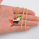 United Arab Emirates Map Pendant Necklace