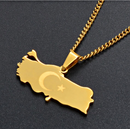 Turkey Map Pendant Necklace