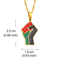 Black Lives Matter Raised Fist Necklace