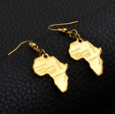 Africa Map Drop Earrings