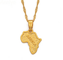 Africa Map Pendant Necklace