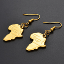 Africa Map Drop Earrings