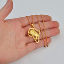 African Woman Africa Map Necklace