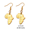 Africa Map Drop Earrings