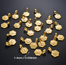 Initial Hexagon Pendant Necklace