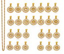 Initial Round Pendant Necklace