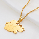 Antigua Map Pendant Necklace