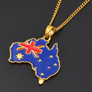Australia Map Pendant Necklace