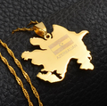 Azerbaijan Map Pendant Necklace