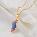 Belize Map with Flag Pendant Necklace
