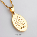Blessed Virgin Mary Christian Pendant Necklace