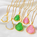Jade Stone Buddha Necklace