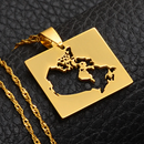 Canada Map Pendant Necklace
