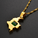 Colombia Map Pendant Necklace