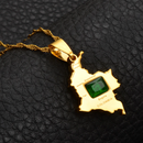 Colombia Map Pendant Necklace