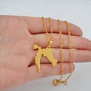 Croatia Map Pendant Necklace
