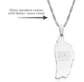 Dominica Map Pendant Necklace
