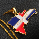 Dominican Republic Map Pendant Necklace
