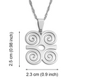 Dwennimmen Adinkra Symbol for " Strength through Humility" Pendant Necklace