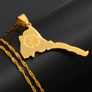 Eritrea Map Pendant Necklace