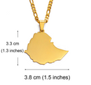 Ethiopia Map Pendant Necklace