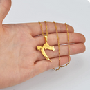 Croatia Map With Cities Pendant Necklace