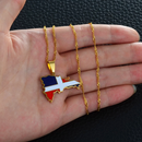 Dominican Republic Map Pendant Necklace