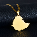 Ethiopia Map Pendant Necklace