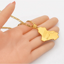 Iraq Map Pendant Necklace