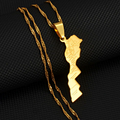 Morocco Map with cities Pendant Necklace