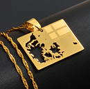 Denmark Map Pendant Necklace