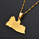 Liberia Map Pendant Necklace