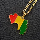 Guinea Map Pendant Necklace