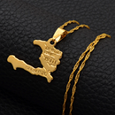 Haiti Map Pendant Necklace