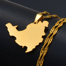 Saint Martin Map Pendant Necklace