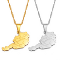 Austria Map Pendant Necklace