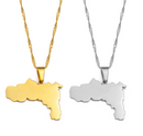 Tigray Map Pendant Necklace