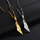 Palestine Map with Flag Name Pendant Necklace
