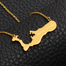 Cayman Island Map Pendant Necklace