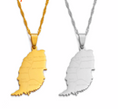 Grenada Map with cities Pendant Necklace