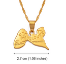 Guadeloupe Map Pendant Necklace