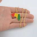 Guinea Map Pendant Necklace