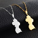 Guyana Map with cities Pendant Necklace