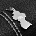 Guyana Map Pendant Necklace