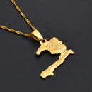 Haiti Map Pendant Necklace