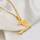 Haiti Map Pendant Necklace