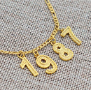 Birth Year Numbers Pendant Necklace
