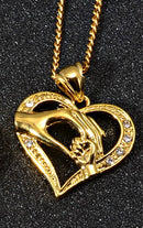 Mother's Love Heart Pendant Necklace