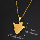 Burundi Map With Cities Necklace