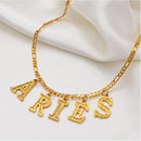 Horoscope Zodiac Name Pendant Necklace